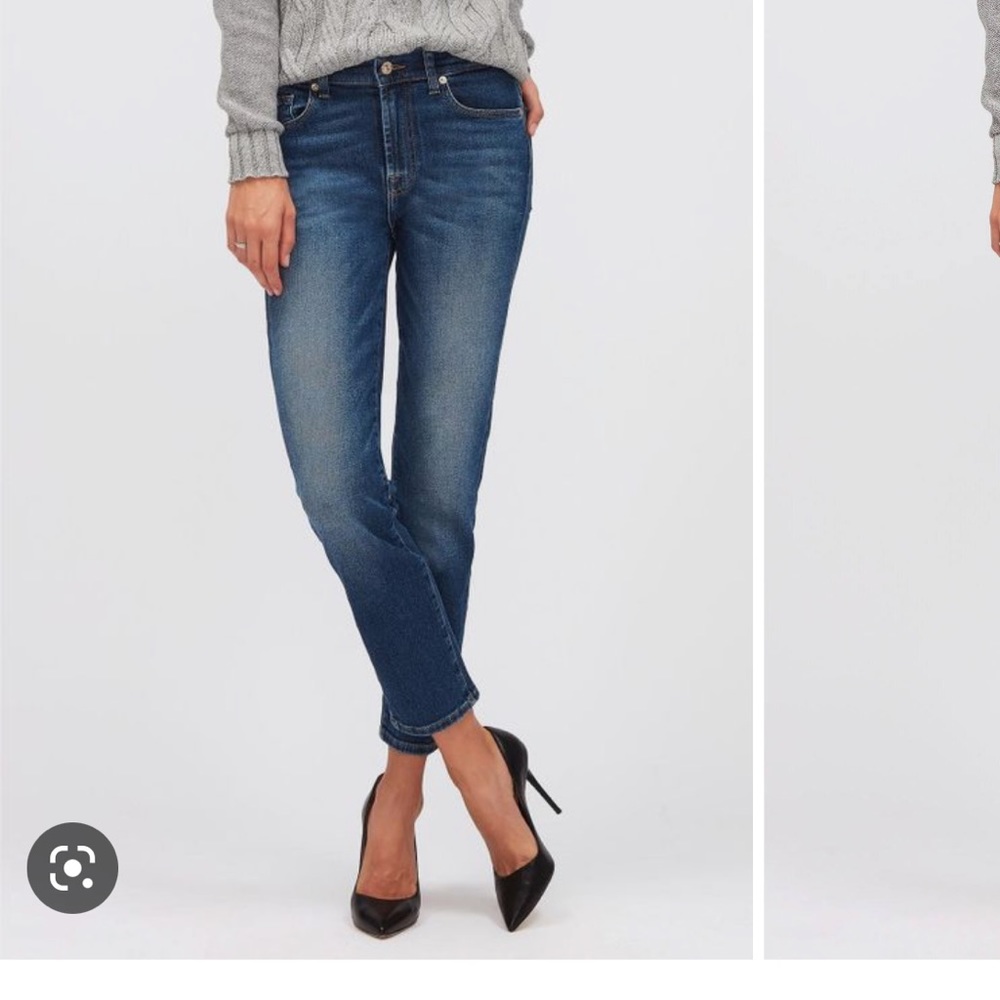 7 For All Mankind Roxanne Ankle Slim Medium Blue Size 28